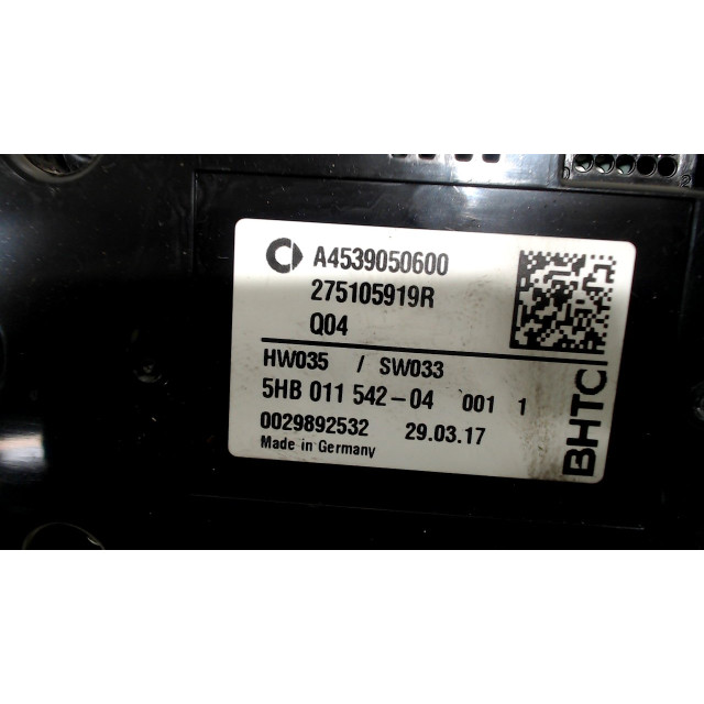 Bedieningspaneel kachel Smart Forfour (453) (2014 - heden) Hatchback 5-drs 0.9 TCE 12V (M281.910)