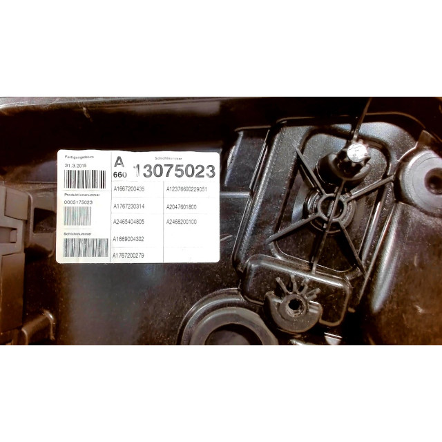 Raammechaniek elektrisch rechts voor Mercedes-Benz A (W176) (2012 - heden) Hatchback 1.5 A-180 CDI, A-180d 16V (OM607.951(Euro 5)