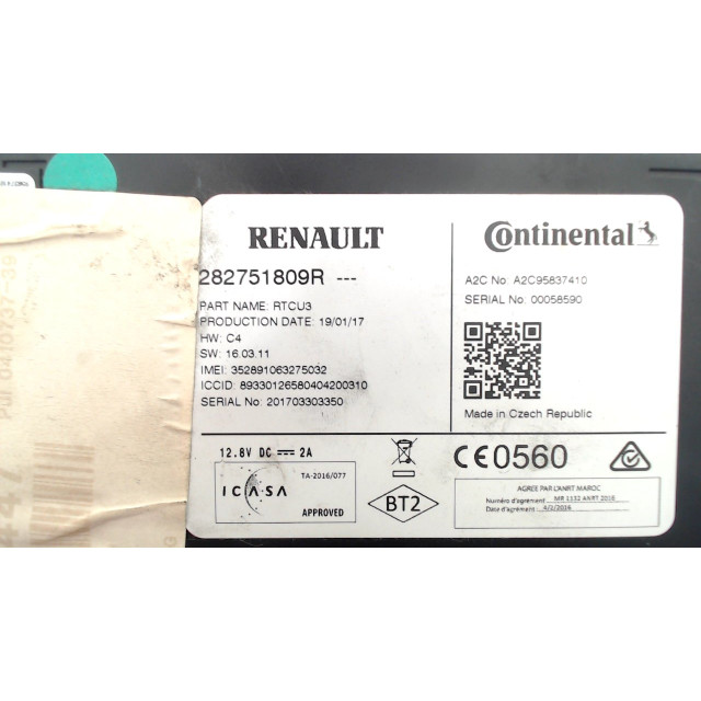 Computer navigatie Renault Scénic IV (RFAJ) (2016 - heden) MPV 1.6 Energy dCi 130 (R9M-409(R9M-E4))