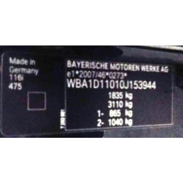 Radio bediening BMW 1 serie (F21) (2011 - 2015) Hatchback 3-drs 116i 1.6 16V (N13-B16A)