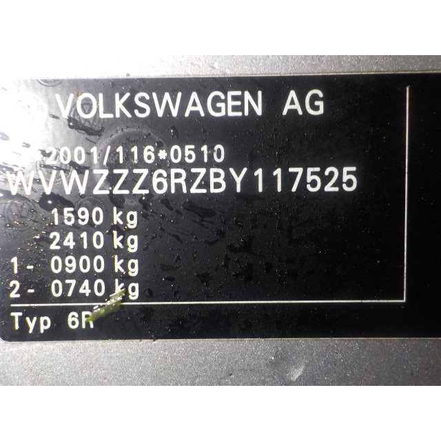 Startmotor Volkswagen Polo V (6R) (2009 - 2014) Hatchback 1.2 TDI 12V BlueMotion (CFWA(Euro 5))