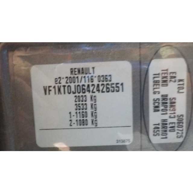 Motor raammechaniek elektrisch links voor Renault Laguna III Estate (KT) (2007 - 2015) Combi 5-drs 2.0 dCi 16V 130 (M9R-744)