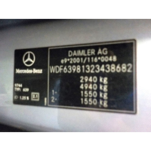 Veerluchtbalg Mercedes-Benz Vito (639.7) (2006 - 2010) Bus 2.2 109 CDI 16V (OM646.980)