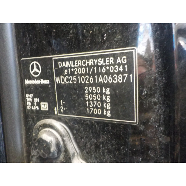 Zonneklep links Mercedes-Benz R (W251) (2006 - 2012) MPV 3.0 280 CDI 24V (OM642.950)
