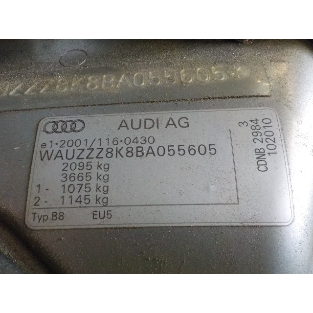 Luchtmassameter Audi A4 Avant (B8) (2008 - 2015) Combi 2.0 TFSI 16V (CDNB(Euro 5))