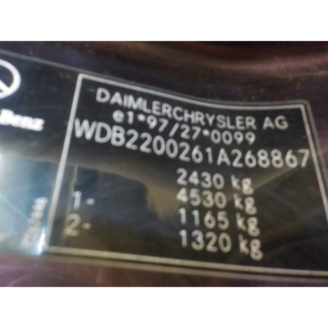 Schakelmechaniek Mercedes-Benz S (W220) (1999 - 2002) Sedan 3.2 S-320 CDI 24V (OM613.960)