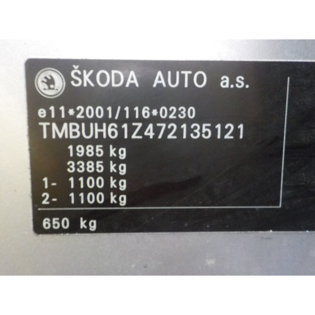 Sleepring Skoda Octavia Combi (1Z5) (2006 - 2013) Combi 5-drs 2.0 RS TDI PD 16V (BMN)