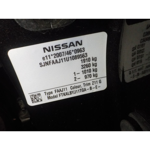 Versnellingsbak schakel Nissan/Datsun Qashqai (J11) (2013 - heden) SUV 1.5 dCi DPF (K9K-636(Euro 5))