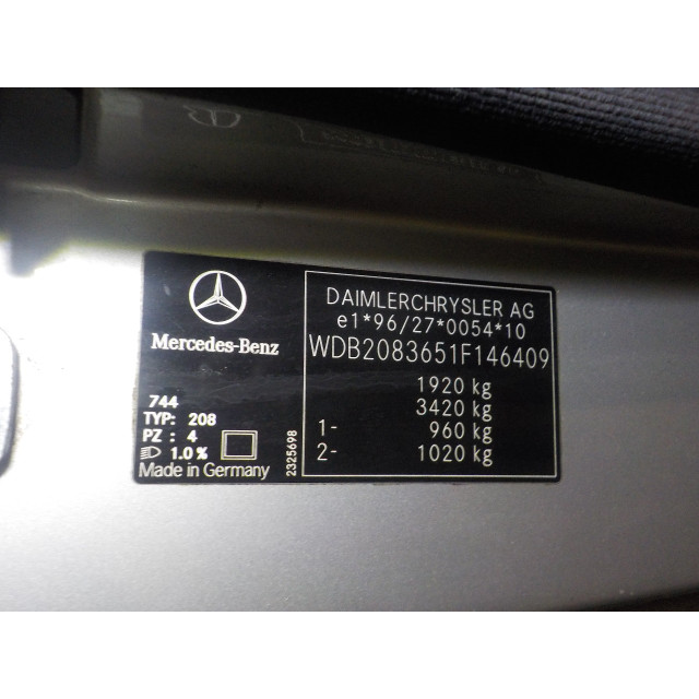 Versnellingsbak automaat Mercedes-Benz CLK (W208) (1997 - 2002) Coupé 3.2 320 V6 18V (M112.940)