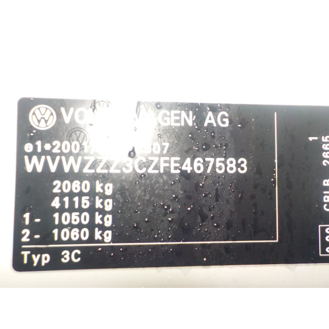 Slot mechaniek portier elektrisch centrale vergrendeling rechts achter Volkswagen Passat Variant (3G5) (2014 - heden) Combi 2.0 TDI 16V 150 (CRLB)