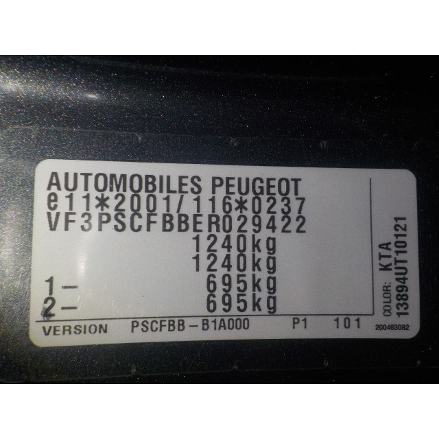 Gasklephuis Peugeot 108 (2014 - heden) Hatchback 1.0 12V (1KRFE)