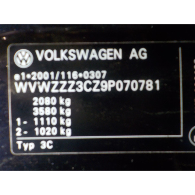 Slot mechaniek portier elektrisch centrale vergrendeling rechts voor Volkswagen Passat (3C2) (2008 - 2010) Sedan 2.0 TDI 16V Bluemotion (CBDC)