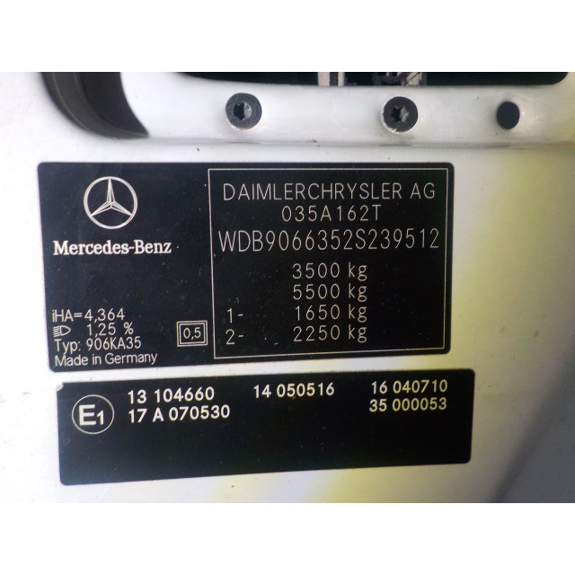 Versnellingsbak schakel Mercedes-Benz Sprinter 3/5t (906.63) (2006 - 2009) Van 311 CDI 16V (OM646.985)