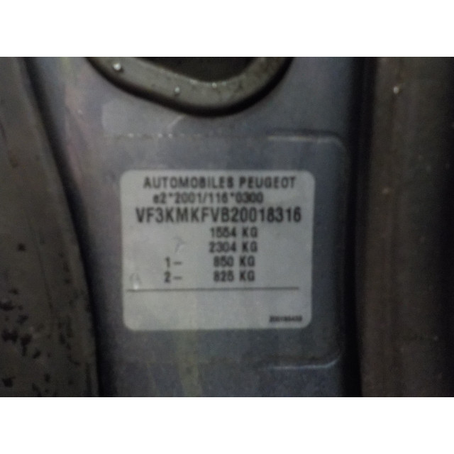 Raammechaniek elektrisch rechts voor Peugeot 1007 (KM) (2005 - 2011) Hatchback 3-drs 1.4 (TU3JP(KFV))