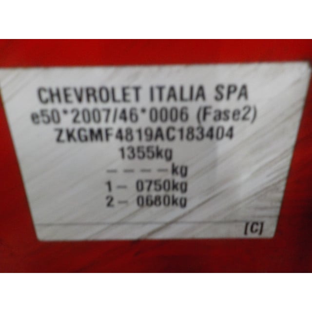 Remklauw rechts voor Daewoo/Chevrolet Spark (M300) (2010 - 2015) Hatchback 1.0 16V Bifuel (LMT)
