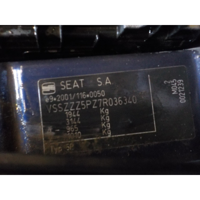 Slot mechaniek portier elektrisch centrale vergrendeling rechts voor Seat Toledo (5P2) (2004 - 2009) MPV 1.6 (BSE)