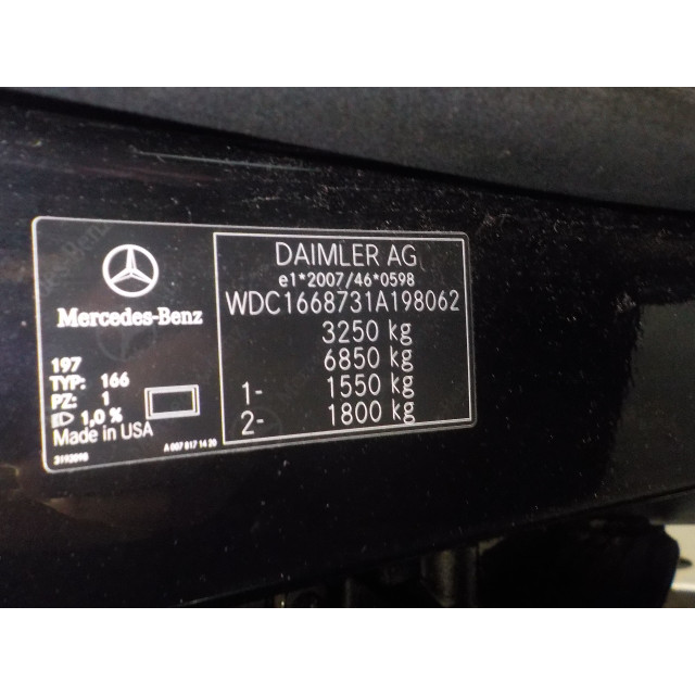 Dynamo Mercedes-Benz GL (X166) (2012 - 2015) SUV 4.7 GL 550 BlueEFFICIENCY V8 32V 4-Matic (M278.928(Euro 5))