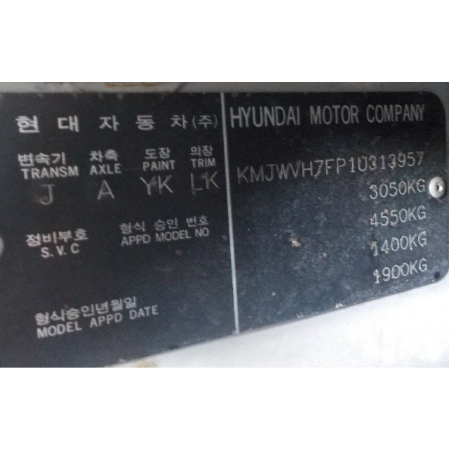 Motor raammechaniek elektrisch rechts voor Hyundai H 1/H 200 (2001 - 2004) Bus 2.5 TD (D4BF)