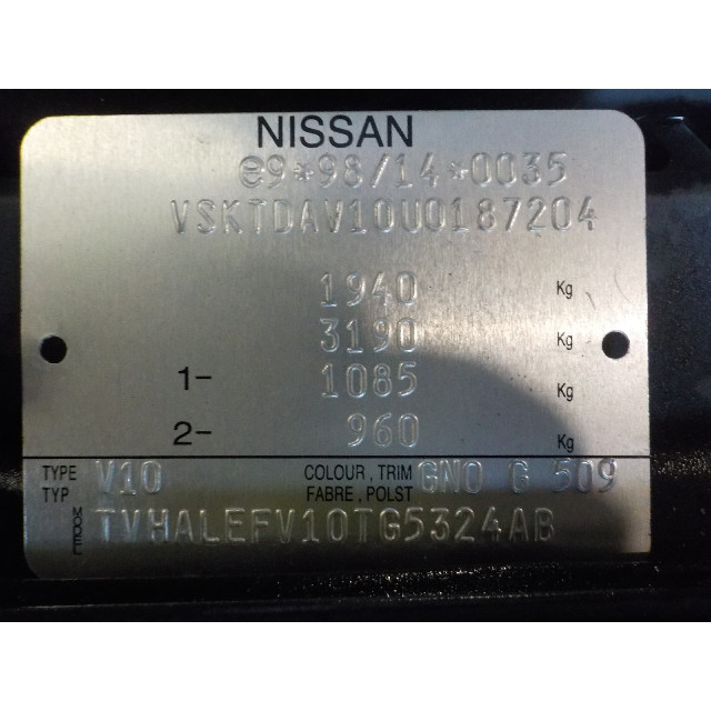 Raammechaniek elektrisch rechts voor Nissan/Datsun Almera Tino (V10M) (2000 - 2006) MPV 2.2 Di 16V (YD22)