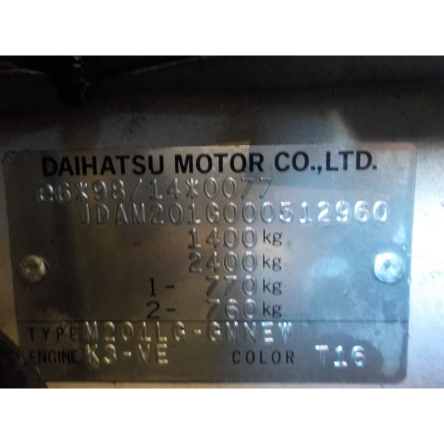 Slot mechaniek portier elektrisch centrale vergrendeling links voor Daihatsu YRV (M2) (2001 - 2006) Hatchback 1.3 16V DVVT (K3-VE)