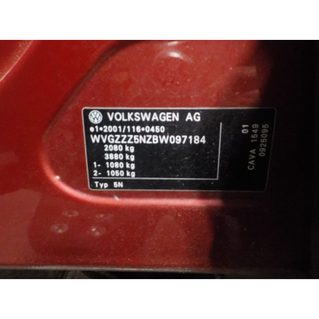 Bedieningspaneel elektrische ramen Volkswagen Tiguan (5N1/2) (2008 - 2018) SUV 1.4 TSI 16V (CAVA(Euro 5))