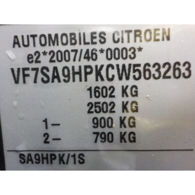 Cruise control bediening Citroën DS3 (SA) (2009 - heden) Hatchback 1.6 e-HDi 16V (DV6DTED/EU5(9HP))