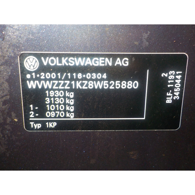 Bedieningspaneel elektrische ramen Volkswagen Golf Plus (5M1/1KP) (2004 - 2008) MPV 1.6 FSI 16V (BLF(Euro 4))
