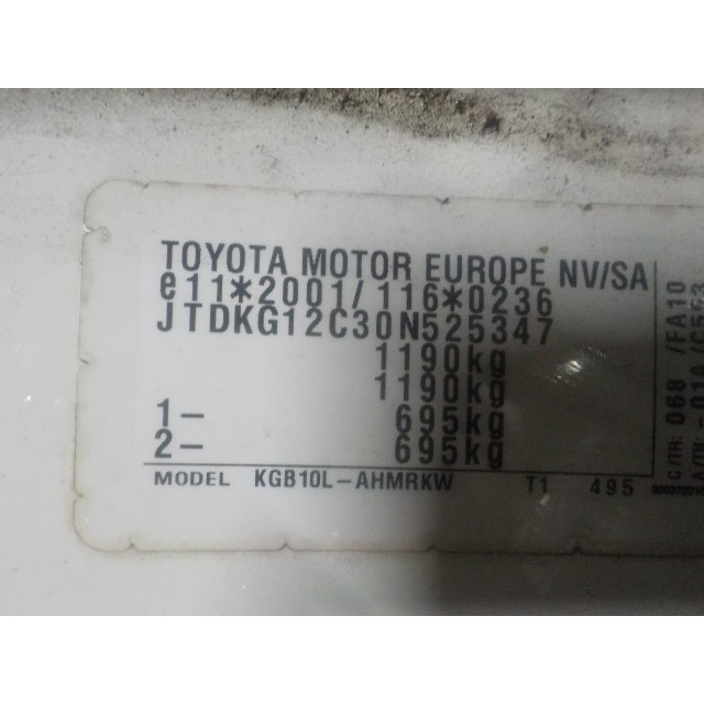Portier links voor Toyota Aygo (B10) (2005 - 2014) Hatchback 1.0 12V VVT-i (1KR-FE)