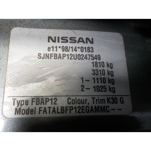 Luchtmassameter Nissan/Datsun Primera (P12) (2002 - 2008) Hatchback 1.8 16V (QG18DE(Euro 3)