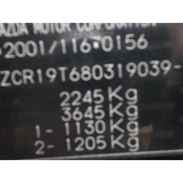 Remklauw links achter Mazda 5 (CR19) (2005 - 2010) MPV 2.0 CiDT 16V Normal Power (MZR-CD)