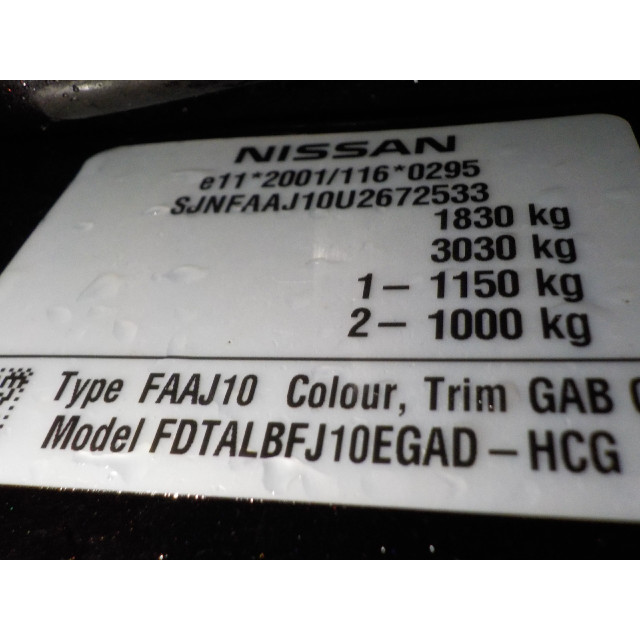 Portier links achter Nissan/Datsun Qashqai (J10) (2010 - heden) SUV 1.6 16V (HR16DE)