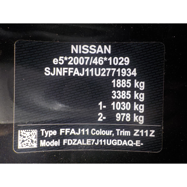 Schokbreker links achter Nissan/Datsun Qashqai (J11) (2018 - heden) SUV 1.3 DIG-T 160 16V (HR13DDT)
