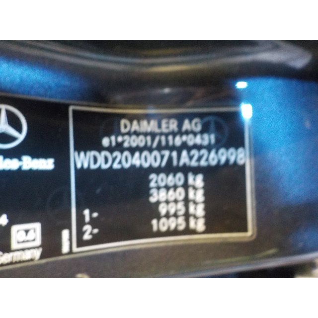 Raammechaniek elektrisch rechts voor Mercedes-Benz C (W204) (2007 - 2009) Sedan 2.2 C-200 CDI 16V (OM646.811)