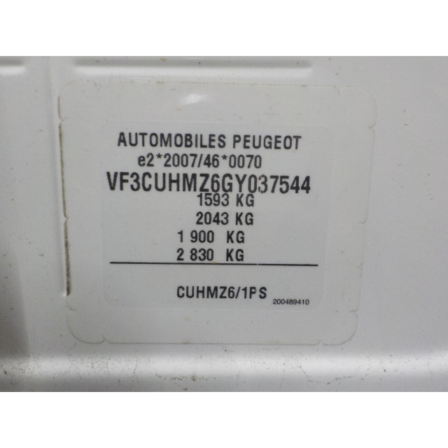 Slot mechaniek kofferdeksel achterklep elektrisch Peugeot 2008 (CU) (2013 - 2018) MPV 1.2 Vti 12V PureTech 82 (EB2F(HMZ))