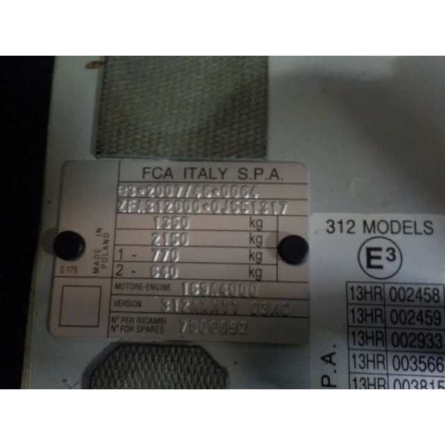 Slot mechaniek portier elektrisch centrale vergrendeling links voor Fiat 500 (312) (2007 - heden) Hatchback 1.2 69 (169.A.4000(Euro 5))