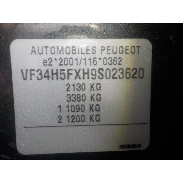 Slot mechaniek portier elektrisch centrale vergrendeling rechts achter Peugeot 308 SW (4E/H) (2007 - 2014) Combi 5-drs 1.6 16V THP 150 (EP6DT(5FX))