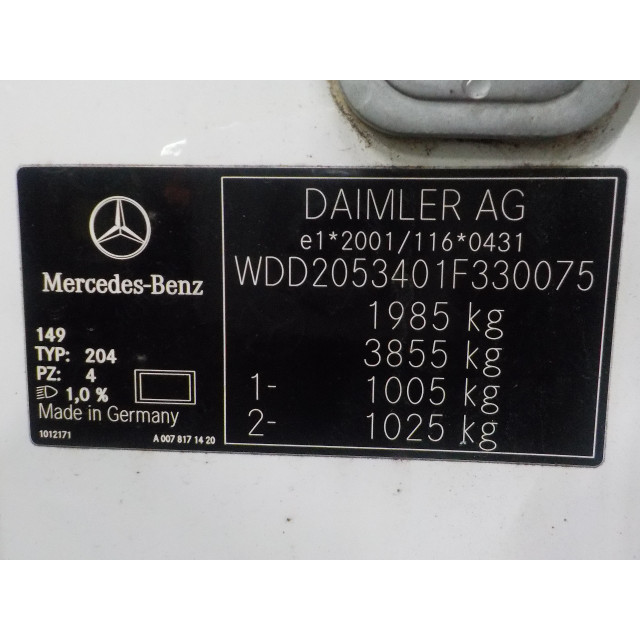 Achterklep Mercedes-Benz C (C205) (2015 - heden) Coupé C-180 1.6 16V (M274.910(Euro 6))