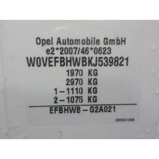 Slot mechaniek portier elektrisch centrale vergrendeling rechts voor Opel Combo Cargo (2018 - heden) Van 1.6 CDTI 75 (B16DTL(DV6FE))