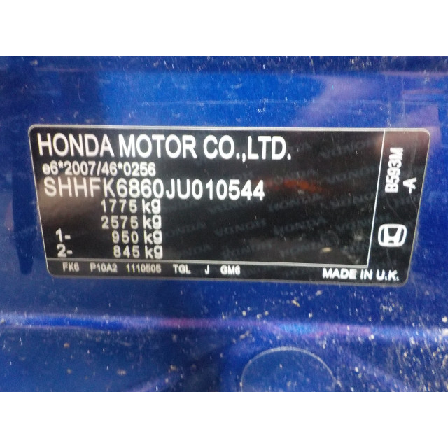 Achterlicht kofferdeksel achterklep links Honda Civic (FK6/7/8/9) (2018 - heden) Hatchback 1.0i VTEC Turbo 12V (P10A2)